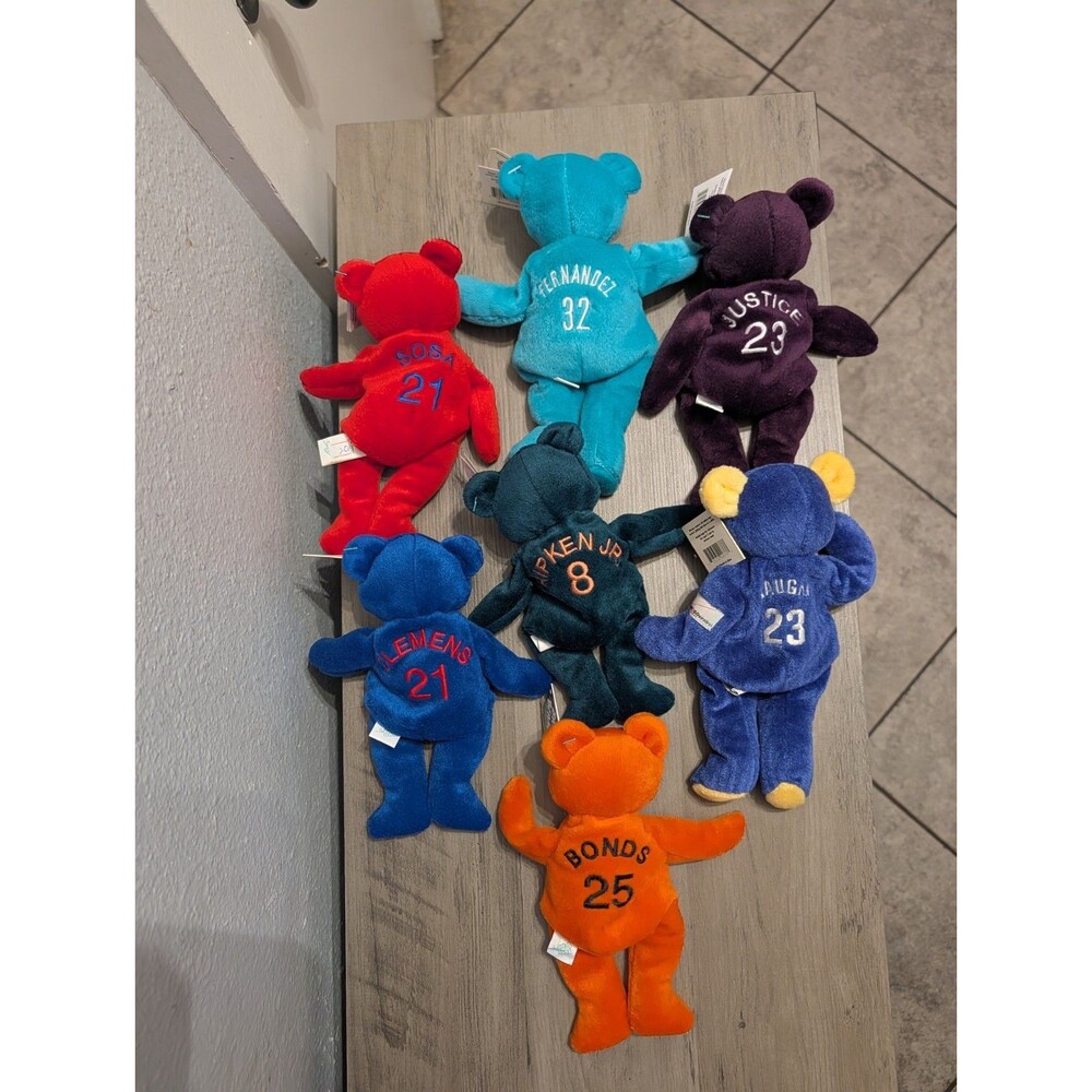 Salvino's Bammers Baseball Bear Lot of 7 w/ Tags – Barry Bonds, Cal Ripken Jr